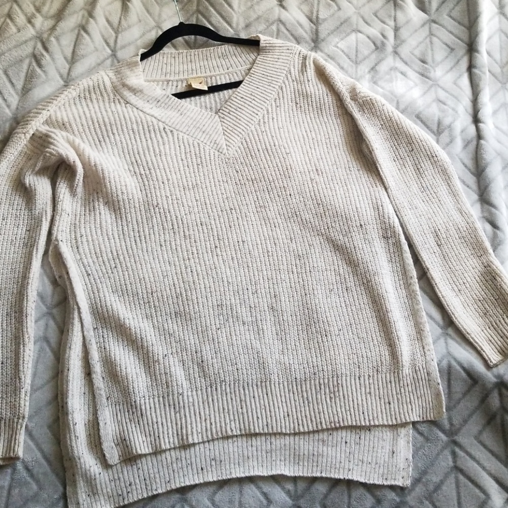 Creamy white knit sweater